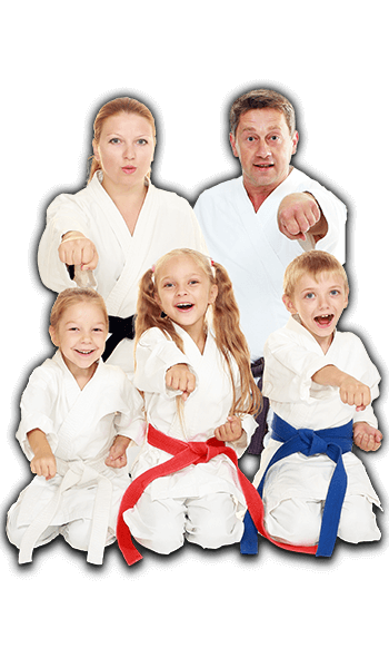 Martial Arts Lessons for Families in Ladera Ranch CA - Sitting Group Family Banner