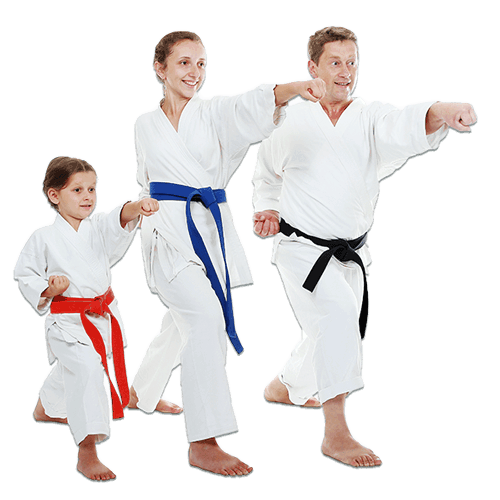 Martial Arts Lessons for Families in Ladera Ranch CA - Man and Daughters Family Punching Together